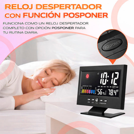 ⏰ Reloj Digital Meteorologico 4 en 1: Hora, Clima, Compra y llévate un regalo🎁