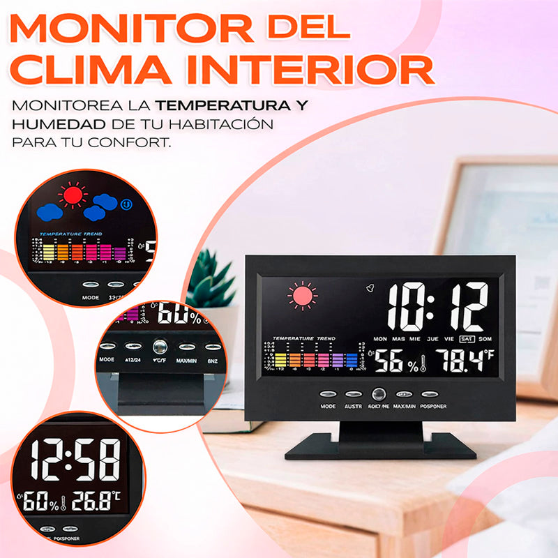 ⏰ Reloj Digital Meteorologico 4 en 1: Hora, Clima, Compra y llévate un regalo🎁