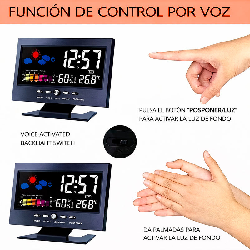 ⏰ Reloj Digital Meteorologico 4 en 1: Hora, Clima, Compra y llévate un regalo🎁